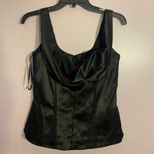 White House Black Market Corset Top Black NWT